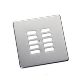 Rako 10 Button Wireless Wall Switch Cover Plate - Stainless Steel