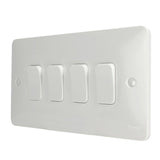 Hager Sollysta WMPS42 Light Switch 4 Gang 2 Way