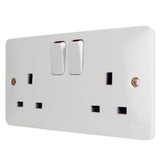 Hager Sollysta WMSS82 Switched Double Socket