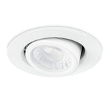 JCC X50 Tilt fire-rated downlight with white bezel 3.5W/5W 3000K/4000K/5700K