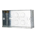 Appleby SB625 Flush 2 Gang Steel Socket Box 35mm