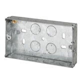 Appleby SB665 Flush 2 Gang Steel Socket Box 25mm