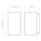 Astro 1186002 Cyl 260 White Glass