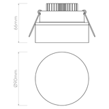 Astro 1229012 Vancouver Round 90 LED Clear Acrylic