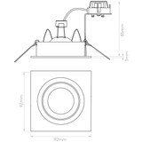 Astro 1240016 Taro Square Adjustable Matt White