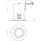 Astro 1240024 Taro Round Fire-Rated Matt White