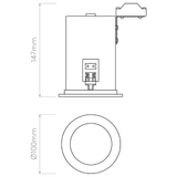 Astro 1240028 Taro Round Adjustable Fire-Rated Matt White