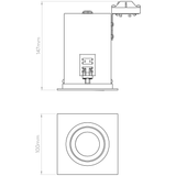 Astro 1240030 Taro Square Adjustable Fire-Rated Matt White