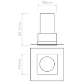 Astro 1248005 Trimless Square Fixed Fire-Rated IP65 Matt White