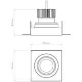 Astro 1248009 Trimless Square Adjustable LED Textured White