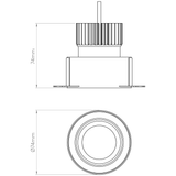 Astro 1248010 Trimless Round Adjustable LED Textured White