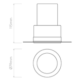 Astro 1248023 Trimless Round Fixed Matt White