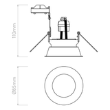 Astro 1249012 Minima Round Fixed IP65 Matt White