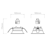 Astro 1249042 Minima Slimline Square Adjustable Fire-Rated Matt White