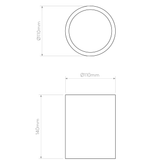 Astro 1252006 Osca Round 140 Adjustable Plaster