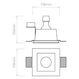 Astro 1253002 Blanco Square Fixed Plaster