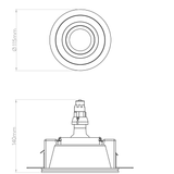 Astro 1253005 Blanco Round Adjustable Plaster