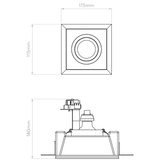 Astro 1253007 Blanco Square Adjustable Plaster