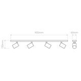 Astro 1286134 Ascoli Four Bar Bronze