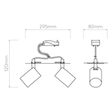 Astro 1286098 Ascoli Twin Recessed Bronze