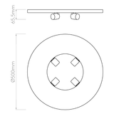 Astro 1296002 4 Way Plate Ceiling Light Matt White