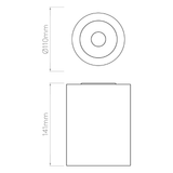 Astro 1326014 Kos Round Matt Concrete