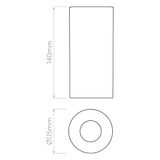 Astro 1326067 Kos Round 140 LED Textured White