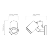 Astro 1375013 Jura Single Spot Coastal Brass