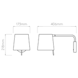 Astro 1394001 Mitsu Swing Arm Matt Nickel