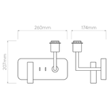 Astro 1406012 Side by Side Grande USB Bronze