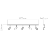 Astro 1422014 Apollo Five Bar Matt Black