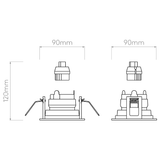 Astro 1434004 Pinhole Slimline Square Adjustable Fire-Rated Matt White