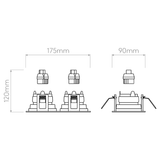 Astro 1434005 Pinhole Square Twin Adjustable Matt White