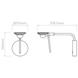 Astro 1444005 Miura Swing Arm Matt Nickel