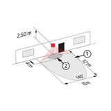 BEG 91101 LC-Click 140 Outdoor Motion Detector White Range Diagram