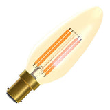 BELL 60808 3.3W LED Vintage Candle Bulb - SBC, Amber, 2000K