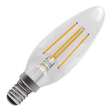 BELL 60706 3.3W LED Filament Candle Bulb - SES, Clear, 2700K