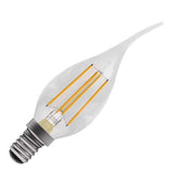 BELL 60715 3.3W LED Filament Bent Tip Candle Bulb - SES, Clear, 2700K