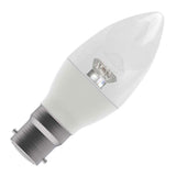 BELL 60570 2.1W LED 35mm Dimmable Candle Bulb Clear - BC, 4000K