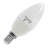 BELL 60572 2.1W LED 35mm Dimmable Candle Bulb Clear - SES, 4000K