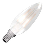 BELL 60710 3.3W LED Filament Candle Bulb - SES, Satin, 2700K