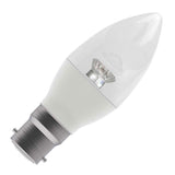 BELL 60566 2.1W LED 35mm Dimmable Candle Bulb Clear - BC, 2700K