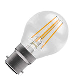 BELL 60740 3.3W LED Dimmable Filament Round Bulb- BC, Clear, 2700K