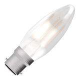 BELL 60721 3.3W LED Dimmable Filament Candle Bulb - BC, Satin, 2700K