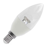 BELL 60506 2.1W LED Candle Bulb Clear - SES, 2700K