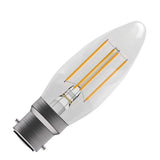 BELL 60717 3.3W LED Dimmable Filament Candle Bulb - BC, Clear, 2700K