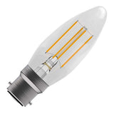 BELL 60954 4.5W LED Dimmable Filament Candle Bulb - BC, Clear, 2700K