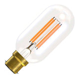 BELL 60779 3.3W LED Filament Tubular Lamp Short Clear - BC, 2700K