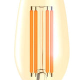 BELL 60810 3.3W LED Vintage Candle Bulb - ES, Amber, 2000K