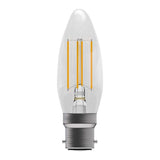 BELL 60703 3.3W LED Filament Candle Bulb - BC, Clear, 2700K